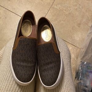 Michael Kors Dark Brown Slip-On Loafers